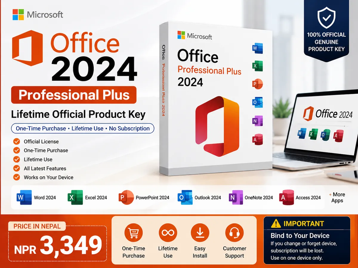 Office 2024 Professional Plus Lifetime Product Key in Nepal — Complete Guide