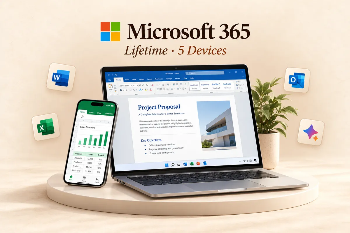 Microsoft 365 Pro Plus with Copilot – Lifetime (5 Devices) - Buy in Nepal