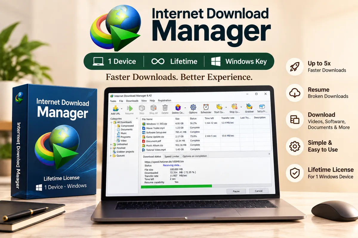 Internet Download Manager (IDM) – Lifetime License (1 Device) - Buy in Nepal