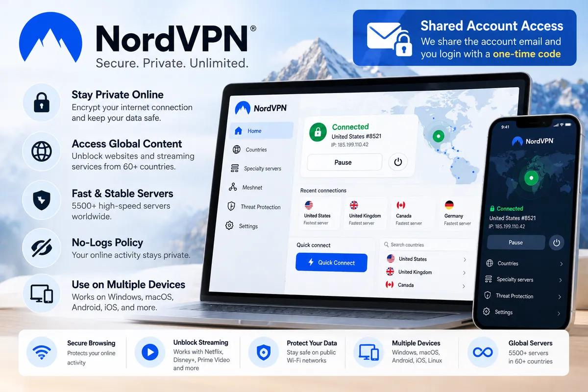 NordVPN 3 Months - Buy in Nepal
