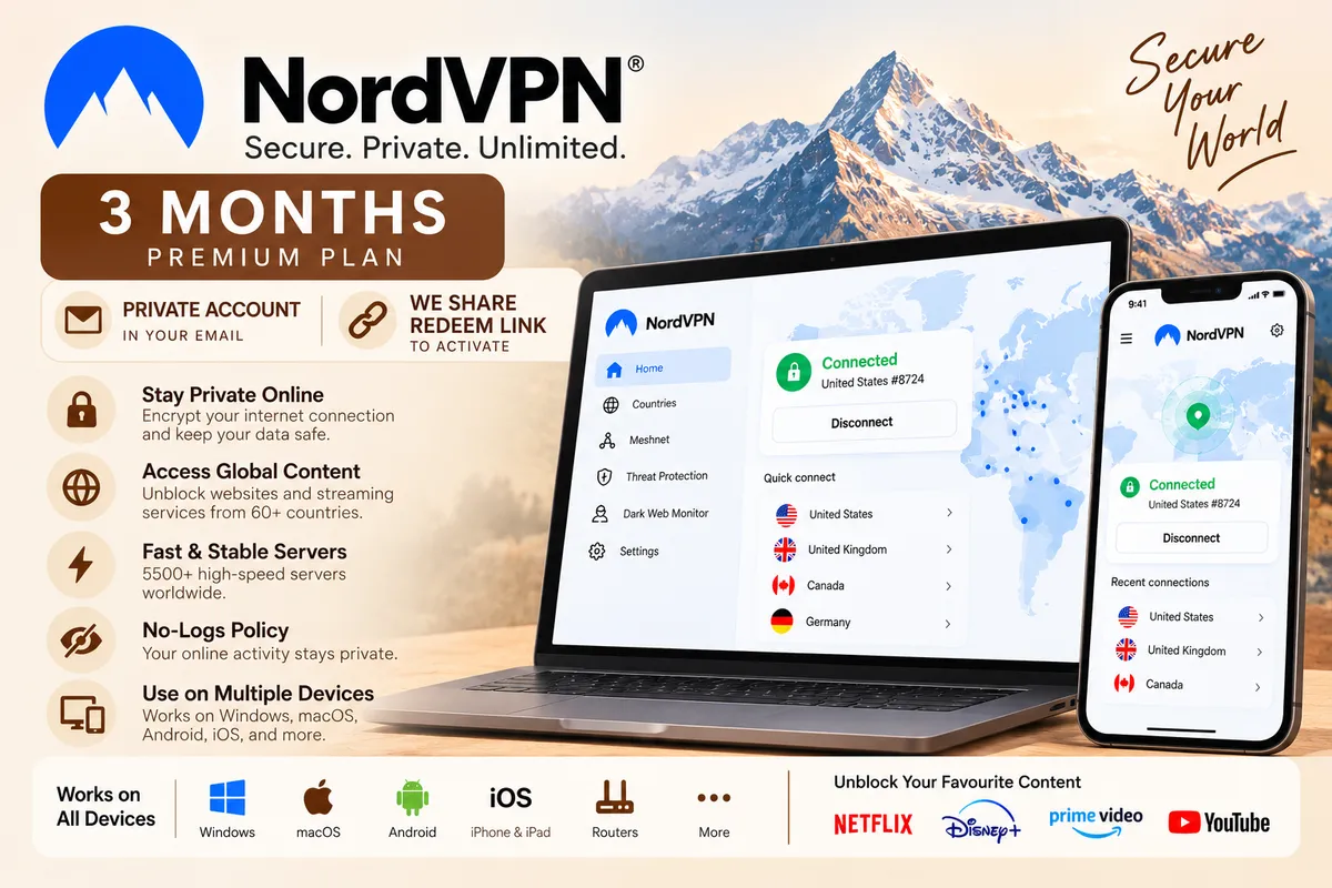 NordVPN Full Private 3 Months (Your Own Email) - Buy in Nepal
