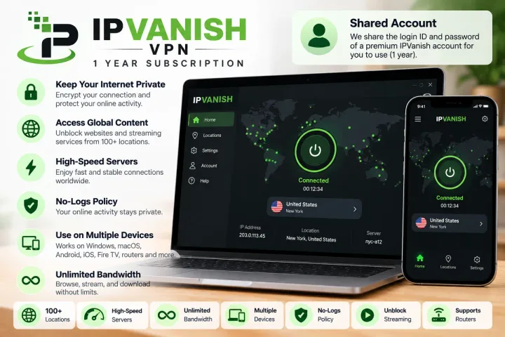 IPVanish VPN 1 Year - Buy in Nepal