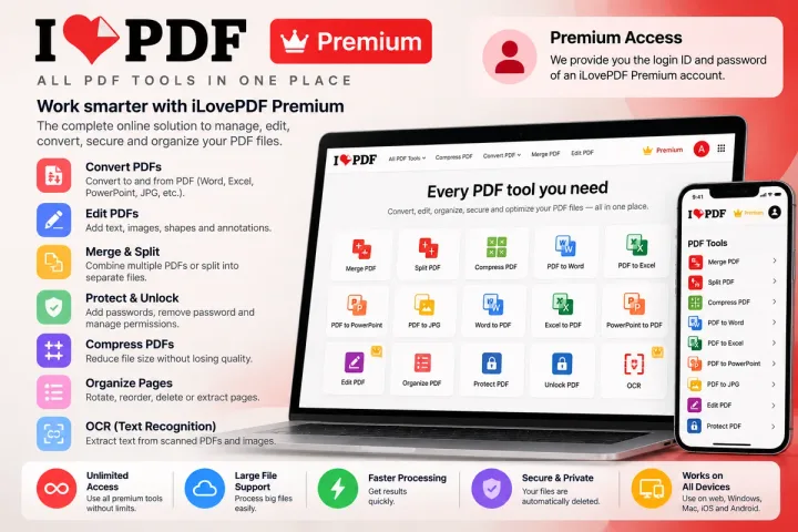 iLovePDF Premium 1 Year – Private Account - Buy in Nepal