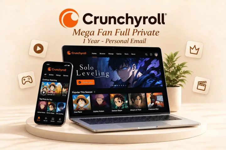 Crunchyroll Mega Fan 1 Year – Your Own Email - Buy in Nepal