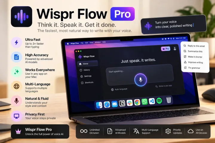 Wispr Flow Pro 1 Month + 11 Months Bonus – Private Account - Buy in Nepal